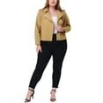 thumbnail image 3 of MODA NOVA Juniors Plus Size Denim Inclined Zip Motorcycle Jacket, 3 of 6