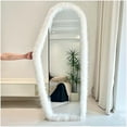 thumbnail image 1 of Fluffy Mirror Frame Cover for Arched & Full-Length Mirrors (59"x16") – Stretchy, Non-Slip Fit, 6 Neutral Colors – Soft & Durable Décor (Mirror Not Included), 1 of 7