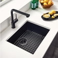 thumbnail image 2 of Houzer Quartztone 24 in Midnite Granite Composite Undermount Single Bowl Kitchen Sink - G-300U MIDNITE, 2 of 6