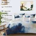 thumbnail image 3 of Abstract Watercolor Graffiti 4 Piece Duvet Cover Set Queen Size Gold Blue Blend Soft Bedding Set Comforter Cover, 1 Duvet Cover 1 Flat Sheets and 2 Pillowcases, 3 of 9