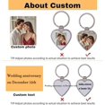 thumbnail image 5 of Custom Keychain With Picture - Personalized Engraving Photo Text Keychains, For Women Men, Anniversary Valentine's Day Gifts (Heart), 5 of 5