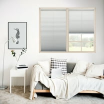 Regal Living Cordless Light Filtering Polyester Pleated Shades, Silver Gray - 54 in. W x 48 in. L