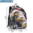 thumbnail image 2 of FORMRS Unisex School Backpack 17" Student Travel Bag with Laptop Compartment, American Eagle Pattern, 2 of 7
