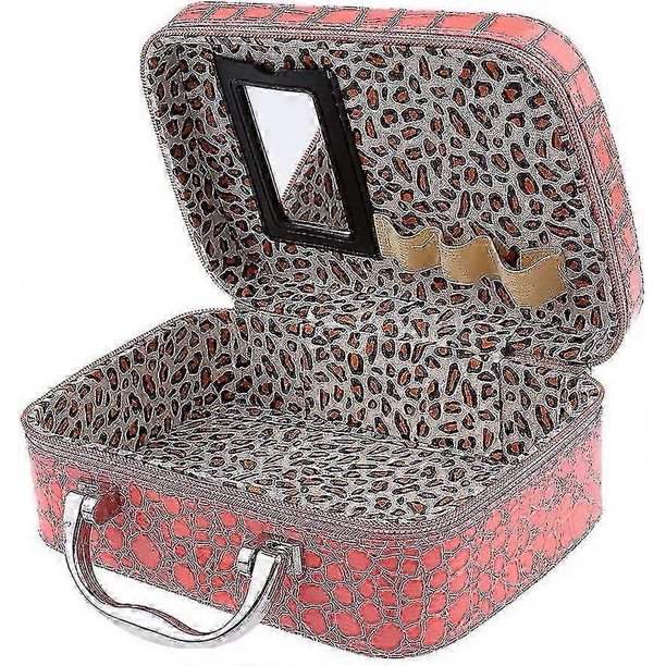 Cosmetic Bag Make Up Bag 3 Layers Large Capacity Makeup Bag Travel Portable Makeup Organiz