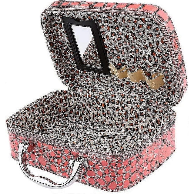 Cosmetic Bag Make Up Bag 3 Layers Large Capacity Makeup Bag Travel Portable Makeup Organiz