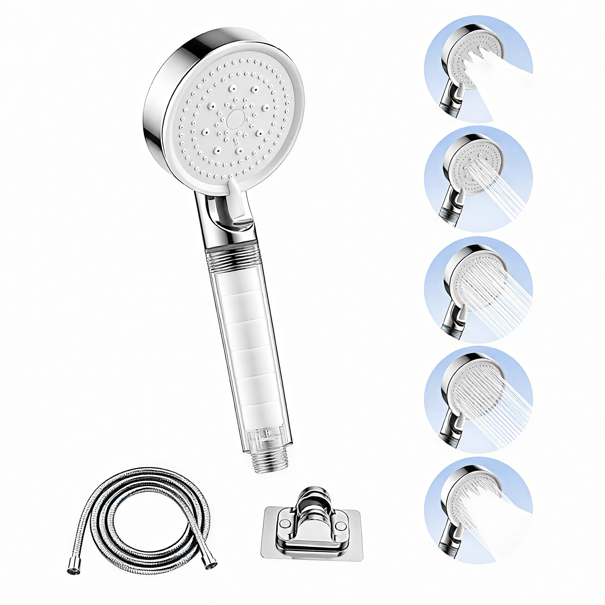 Beaulyn 5-Mode Handheld Shower Head with Hose photo 1