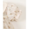 thumbnail image 6 of 4T Baby Girls Dress 5T Girls Short Sleeve Dress Peter-Pan Collar Bubble Sleeve Toddler Girls Summer Floral Dress Apricot, 6 of 9