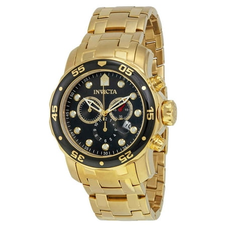 Invicta Men's 0072 Pro Diver Collection Chronograph 18k Gold-Plated Watch