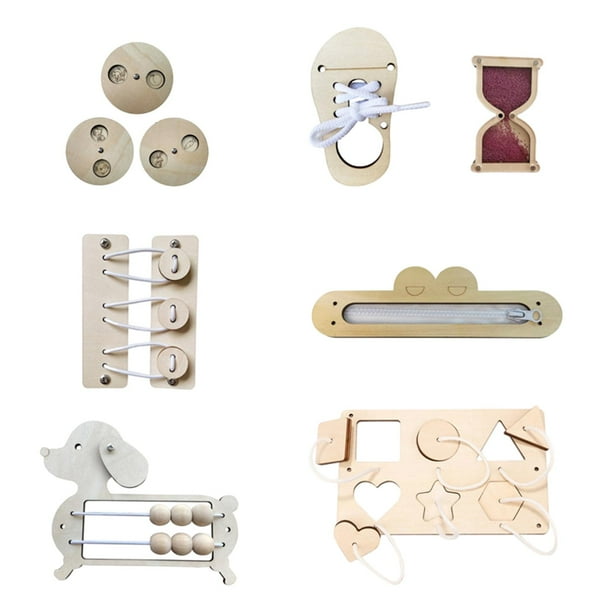 Tablero ocupado Montessori, tablero a juego, accesorio de enseñanza, tablero sensorial de habilidades motoras finas, tablero ocupado de viaje para