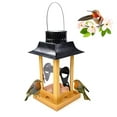 thumbnail image 1 of pitrice Solar Hangable Bird Feeder with LED Lights Waterproof Outdoor Bird Feeding Container, 1 of 1