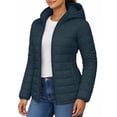 thumbnail image 2 of Packable Puffer Jacket Women with HoodEmber Dark Blue Quilted Water-Resistant- Repellent For Outdoor (XXL), 2 of 7