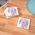 thumbnail image 3 of CafePress - Tangled Purple Elephant - Tile Coaster, Drink Coaster Set of 4, 3 of 4