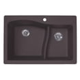 thumbnail image 2 of Swanstone QZ03322LS077 Granite 1-Hole Dual Mount Single-Bowl Kitchen Sink 33-in L X 22-in H X 10-in H Nero, 2 of 2