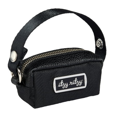 Itzy Ritzy Power Pod? Pacifier Case in Black Herringbone