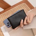 thumbnail image 6 of Litchi Pattern Coin Purse Women PU Leather Zipper Wallet Card Holder Storage Bag, 6 of 8