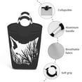thumbnail image 2 of DouZhe 50L Rectangular Laundry Basket, Animal Fox Wolf Forest Prints Waterproof Foldable Laundry Hamper with Aluminum Handles, 2 of 6