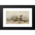 thumbnail image 2 of Anonymous 18x12 Black Modern Framed Museum Art Print Titled - Sheep in a Landscape (1800 - 1899), 2 of 5