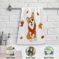 thumbnail image 5 of Cute Corgi Autumn Hand Towels for Bathroom, Maple Leaves Kitchen Towel 2 PCS Ultra Soft and Highly Absorbent Decorative Fingertip Face Bath Towels for Spa & Hotel, 28.3"x 14.4", 5 of 5