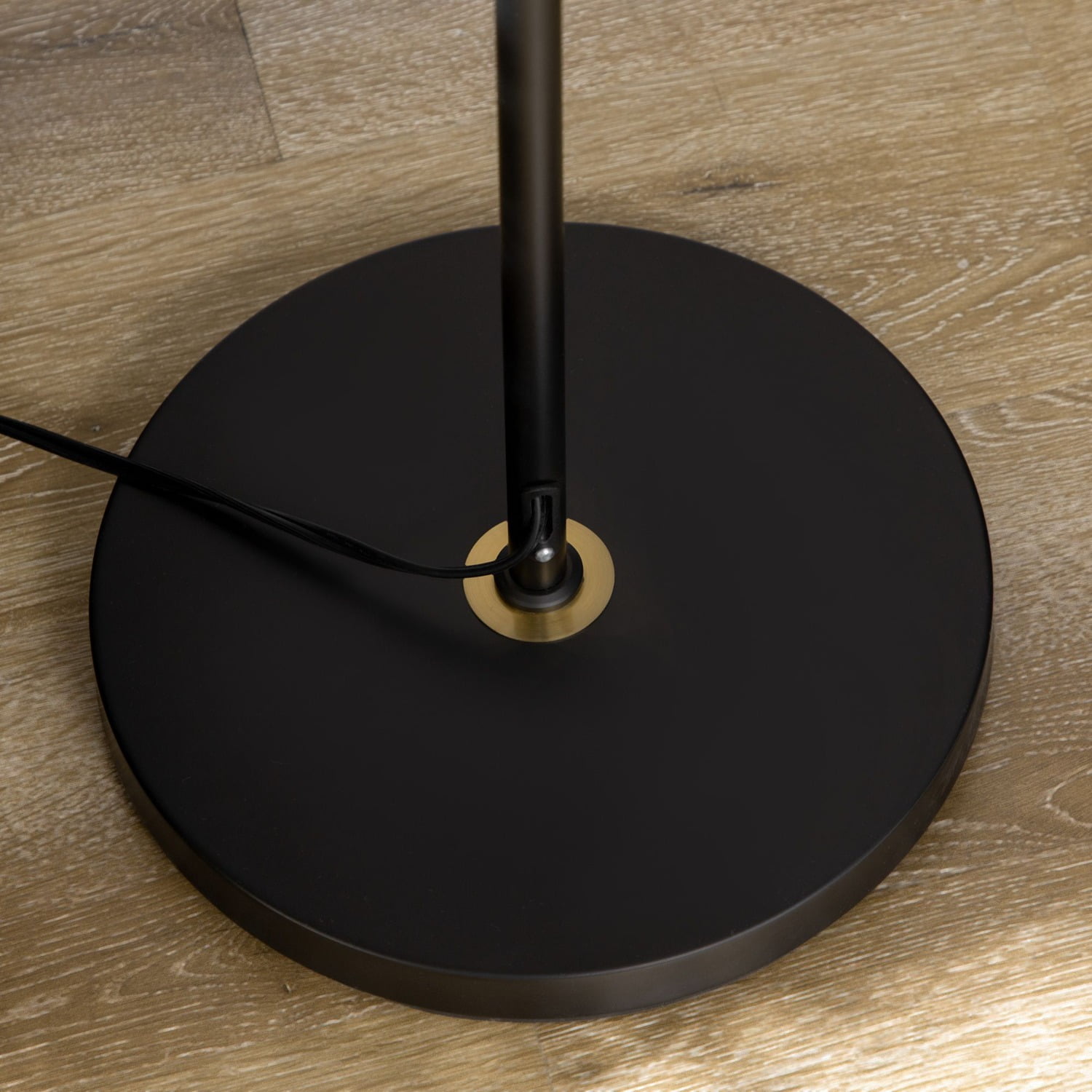Industrial Adjustable Floor Lamp with Balance Arm - Black and Gold 48.75"-65" Height for Living Room Reading
