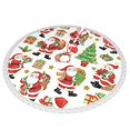 thumbnail image 2 of Faldas para árbol de Navidad de 30 pulgadas con texto "Merry Christmas", tapete para árbol de Navidad para vacaciones de invierno, falda para árbol de Navidad para decoraciones navideñas rústicas, 2 of 8