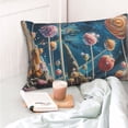 thumbnail image 4 of Rateoe Starry Sky Planet Lollipop Pattern Decorative Pillow Case,Throw Pillow Covers,Plush Pillow Cover,Soft Pillow Case,Velvet Pillow Case-14"x20", 4 of 6