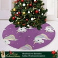 thumbnail image 6 of FMSHPON Rainbow Unicorn Xmas Christmas Tree Skirt Stand Mat for Holiday Party Decoration Indoor Outdoor 36 inches, 6 of 6