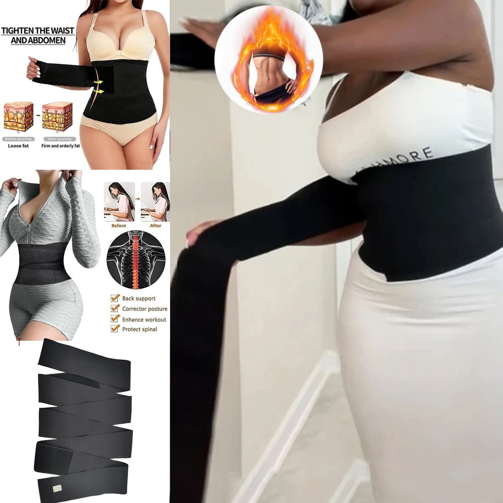 High-Quality Snatch Bandage Wrap Waist Trainer Lumbar Support Compressive Band 