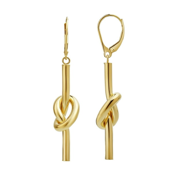 Love Knot Stick Drop Stud Earrings in 14K Gold - Samsclub.com