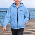 thumbnail image 6 of LIaqionyy Boys Hoodies Jacket Casual Outerwear Kids Lightweight Zip Hooded Cute Coat with Pockets, 6 of 8