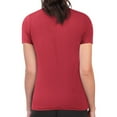thumbnail image 2 of Women's G-III 4Her by Carl Banks Red Minnesota Twins Super-Slim Fit Lightweight Leopard Heart T-Shirt, 2 of 3