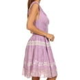 thumbnail image 4 of Olivia Gypsy Boho Peasant Batik Dress - Lavender - One Size, 4 of 4