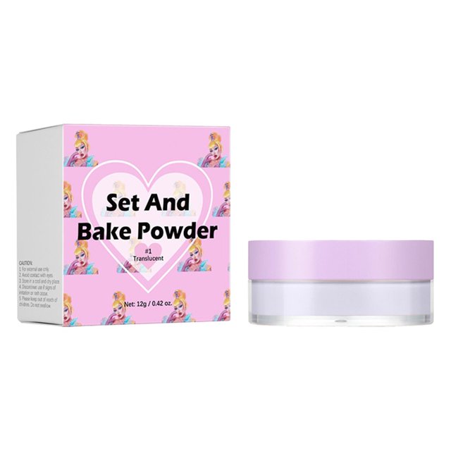 Big Sales! Bradem Long Lasting Setting Powder W Aterproof and Sweat Proof No Makeup Removal Oil Control Concealer Powder Light and Traceless Baking Setting Powder Oily Skin Mother M Atte