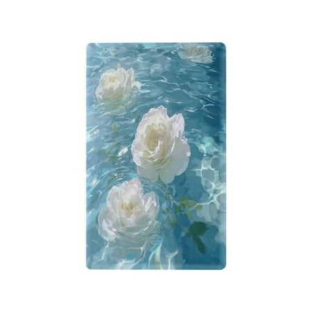 IAUYY Retardant PC Material Unused Outlet Cover Switch Plate Covers Easy DIY Installation with Screws Light Switch Cover Plate White Roses Floating