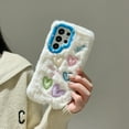 thumbnail image 2 of Allytechgroup Plush Case for Samsung Galaxy A15, Cute Big Heart with Love Camera Lens Kickstand for Girls Women Soft TPU Shockproof Protective Girly for Samsung Galaxy A15, White, 2 of 6