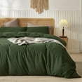 thumbnail image 1 of Washed Cotton Duvet Cover Set Linen Feel Natural Wrinkle Lightweight Comfy (King  Linen), 1 of 6