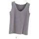 thumbnail image 5 of Minnieouse Ropa interior térmica para mujer, chaleco sin costuras para Otoño Invierno, hogar, escuela, capa básica, Tops cálidos, ropa Camisetas sin mangas Gris, 5 of 6