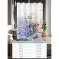 thumbnail image 6 of No Hook Cloth Fabric Shower Curtain with Snap in Liner, Purple Spring Lavender Waterproof Shower Curtains Set with See Through Top Window, Flowers Bicycle Pastoral Farm Bath Curtains Shower 72"x96", 6 of 6