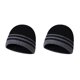 thumbnail image 3 of Minnieouse Gorros de punto de otoño gorro elástico a rayas sombrero de calavera Casual Hip Hop sombreros deportes fríos regalos para hombres negro 2Conjunto, 3 of 6