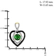 thumbnail image 2 of 2.00 Carat T.G.W. Chrome Diopside And Black & White Diamond Accent 14k Gold over Silver 3-Piece Jewelry set, 2 of 7