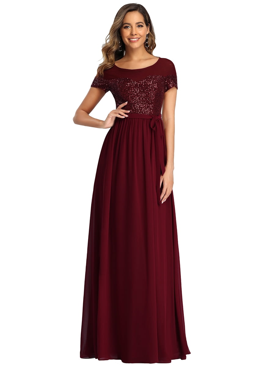 Tie Waist Evening Party Dresses 