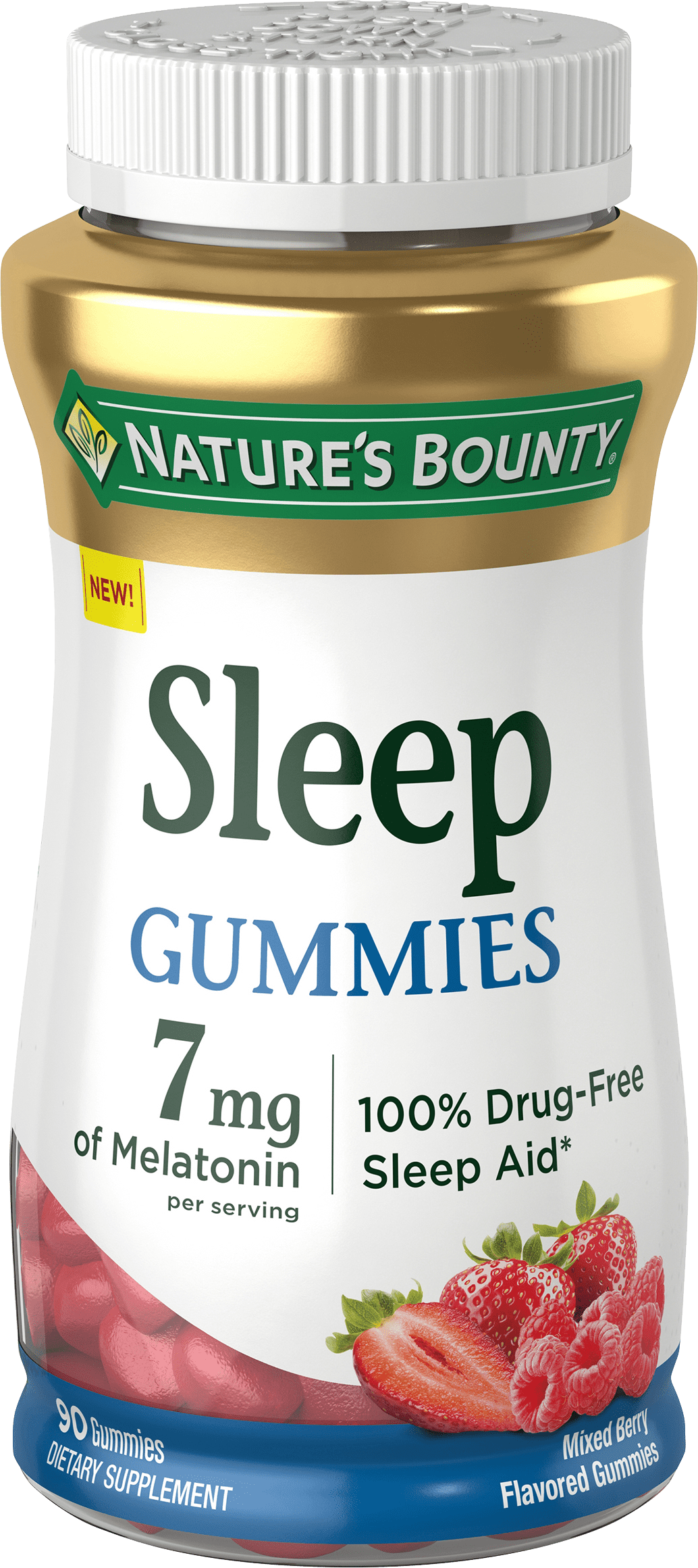 Nature's Bounty 7 mg Melatonin Gummies, Mixed Berry, 90 Count