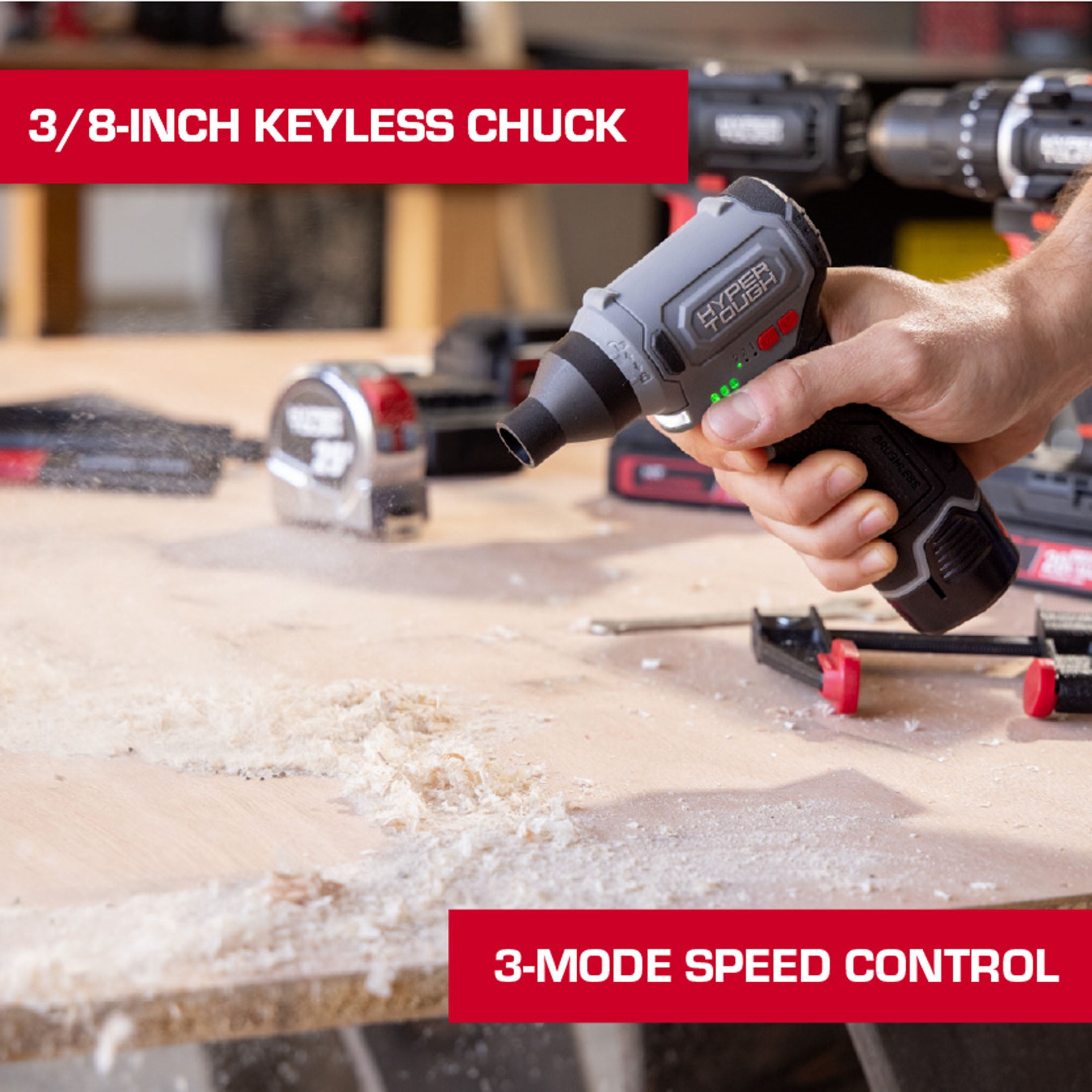 Hyper Tough 12V 180-MPH Cordless Blower with 1.5Ah Battery