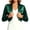 Army Green, variant on Women's Satin Peplum Back Formal Jacket Smooth Soft Long Sleeve Cropped Cardigans Dressy Casual Solid Color Bolero Shrug XXL