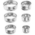 thumbnail image 5 of 6Pcs Round Cake Ring Stainless Steel Cake Ring Mousse Mold Kitchen Baking Cake Ring Mold, 5 of 5