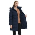 thumbnail image 6 of Wantdo Women's Thicken Coat Faux Fur Hooded Winter Jacket Windproof Snow Coat Navy L, 6 of 11