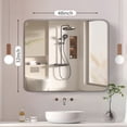 thumbnail image 7 of EDX Bathroom Mirror 32"x 48" Wall Mirror with Rectangular Metal Frame, Silver, 7 of 7