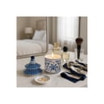 thumbnail image 3 of Chinoiserie Pagoda Scented Candle with Lid for Men and Women - Decorative Small Candle for Outdoor and Indoor Spaces - Accent Display for Living Room, Bedroom, or Bathroom Decor - 8", Blue & White, 3 of 11