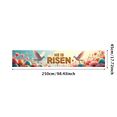 thumbnail image 1 of He is Risen Floral Cross Easter Celebration Banner Church Decor Spring Religious Backdrop Christian Event Decoration Resurrection Sunday, 1 of 4