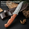 thumbnail image 2 of solid wood handle knife hunting knife, barbecue knife home knife kitchen knife is suitable for home outdoor camping fishing, 2 of 10