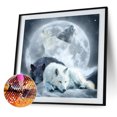 thumbnail image 1 of Cuadros Decorativos 5D bricolaje taladro cuadrado completo diamante pintura lobo Kit decoración del hogar arte artesanal Wdftyju embutido en tela, 1 of 9